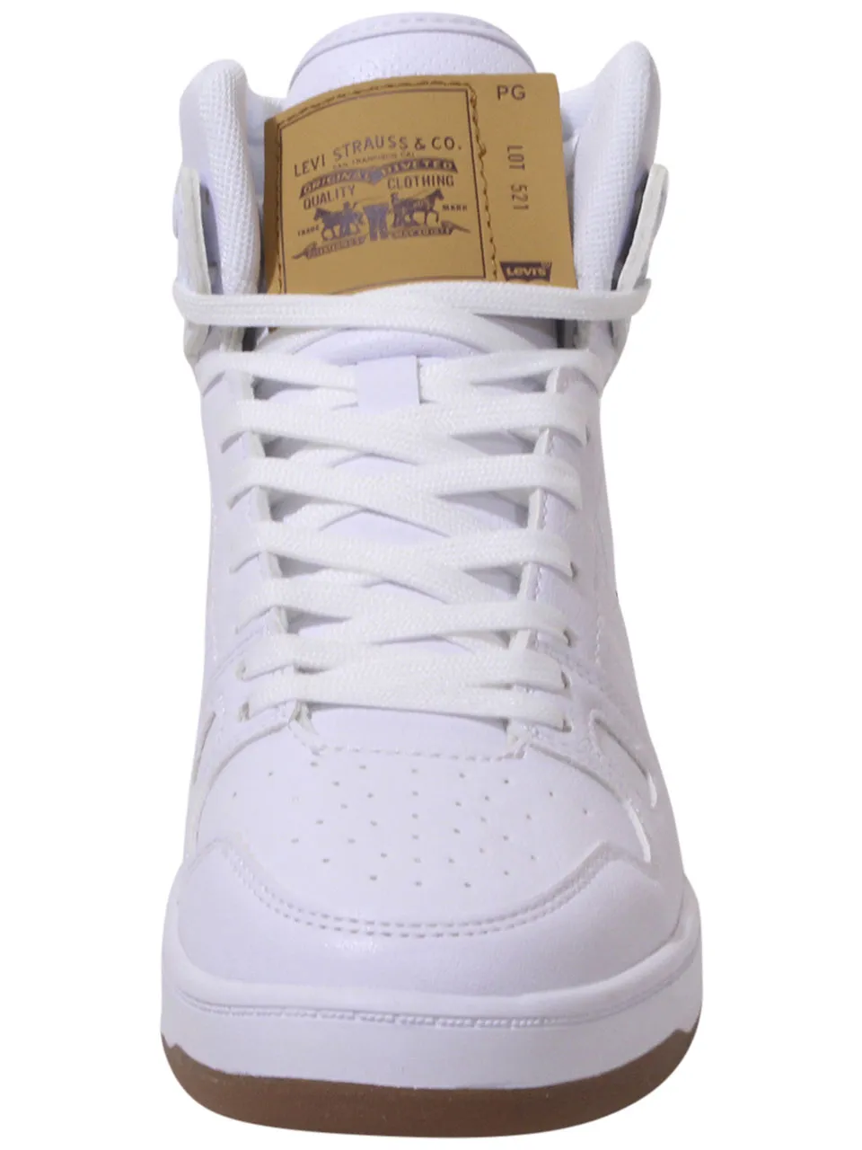 Levi's Men's 521-BB-HI-Pebbled-UL Sneakers High Top White/Gum Sz: 7 519708