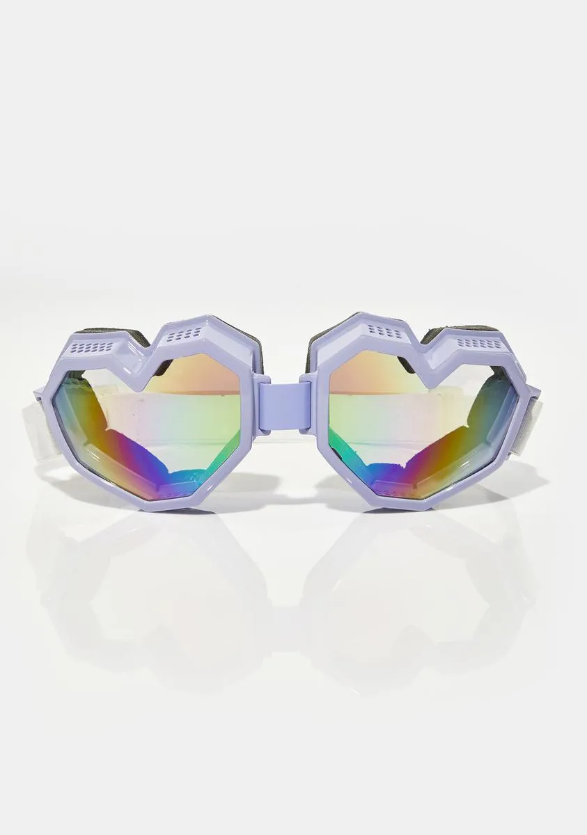 Lilac Heart Goggles-