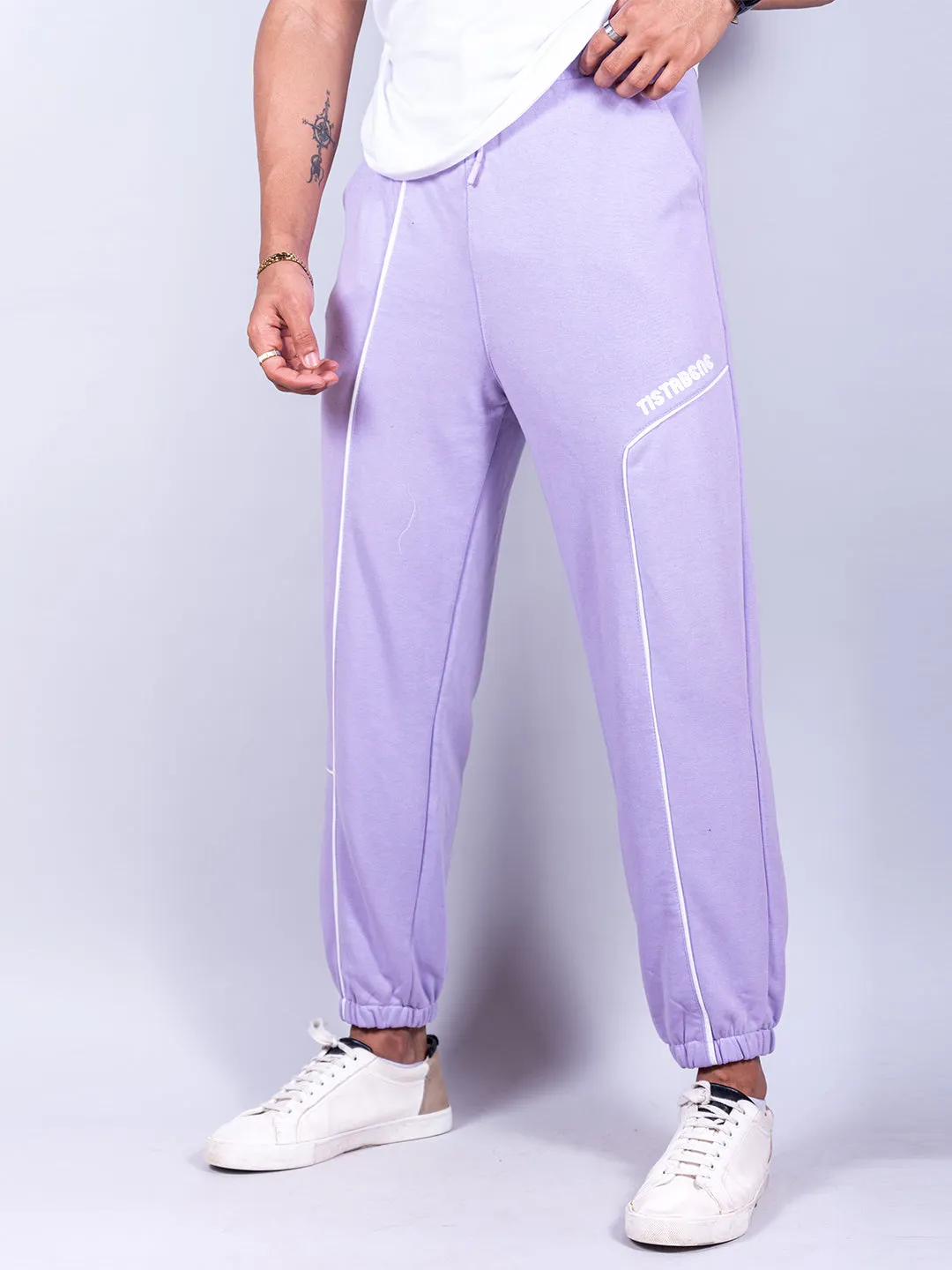 Lilac Tistabene Printed Cotton Joggers