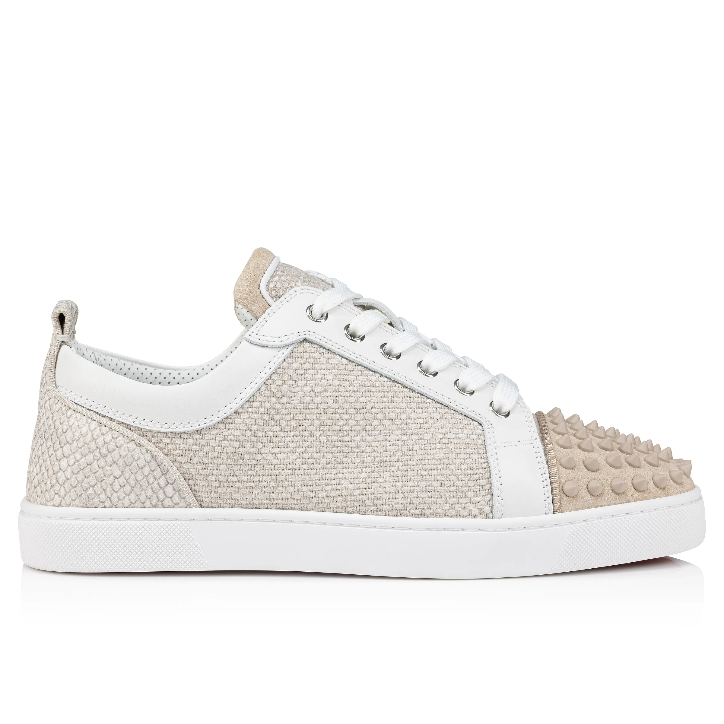 Louis Junior Spikes Orlato Sneakers - Veau velours and Damier canva - Natural - Men