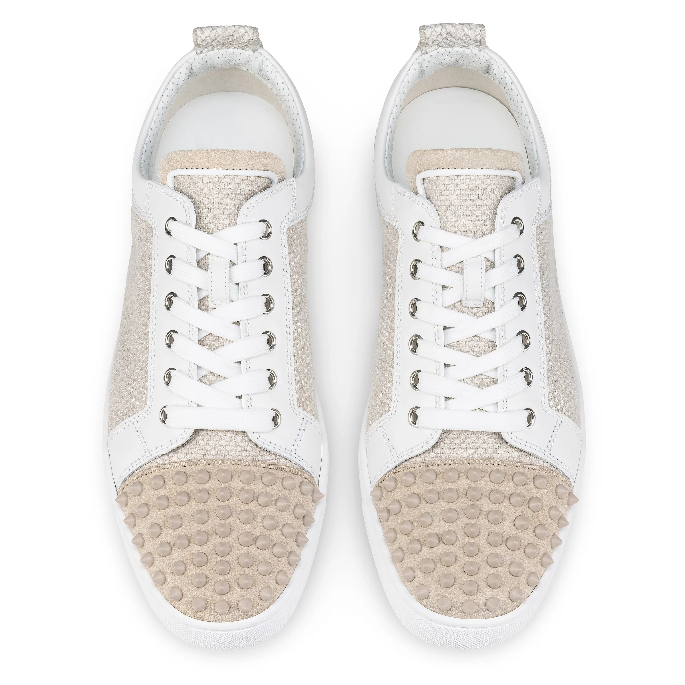 Louis Junior Spikes Orlato Sneakers - Veau velours and Damier canva - Natural - Men