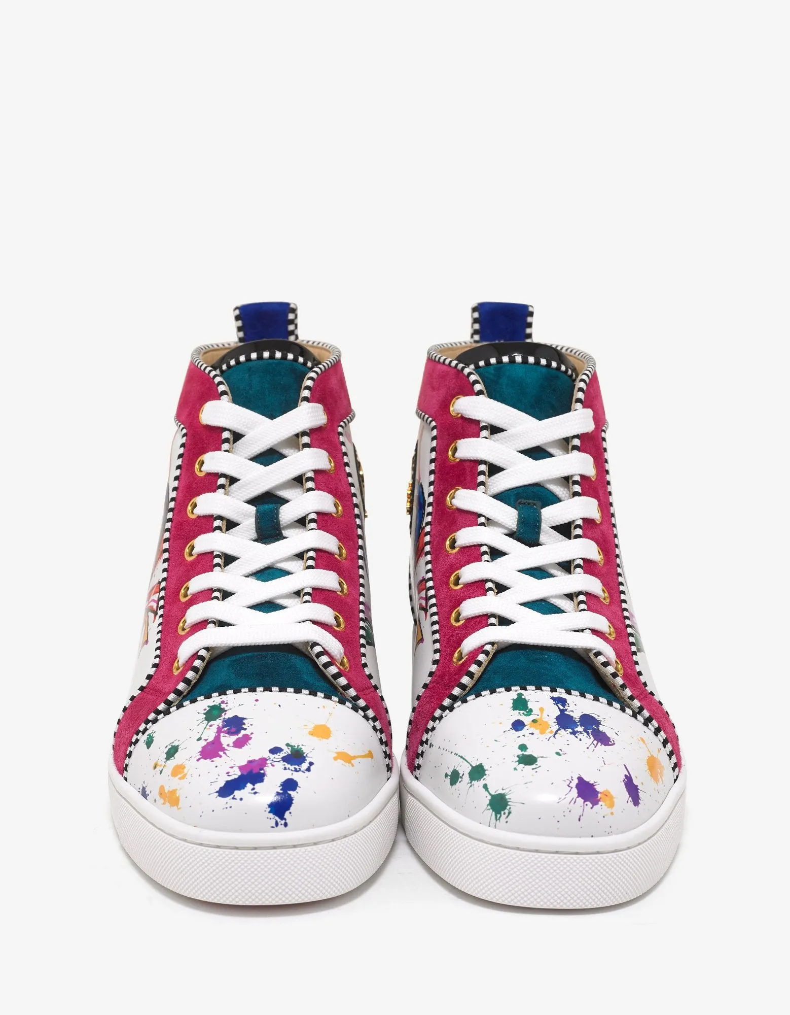 Louis Orlato Flat Love Print High Top Trainers -