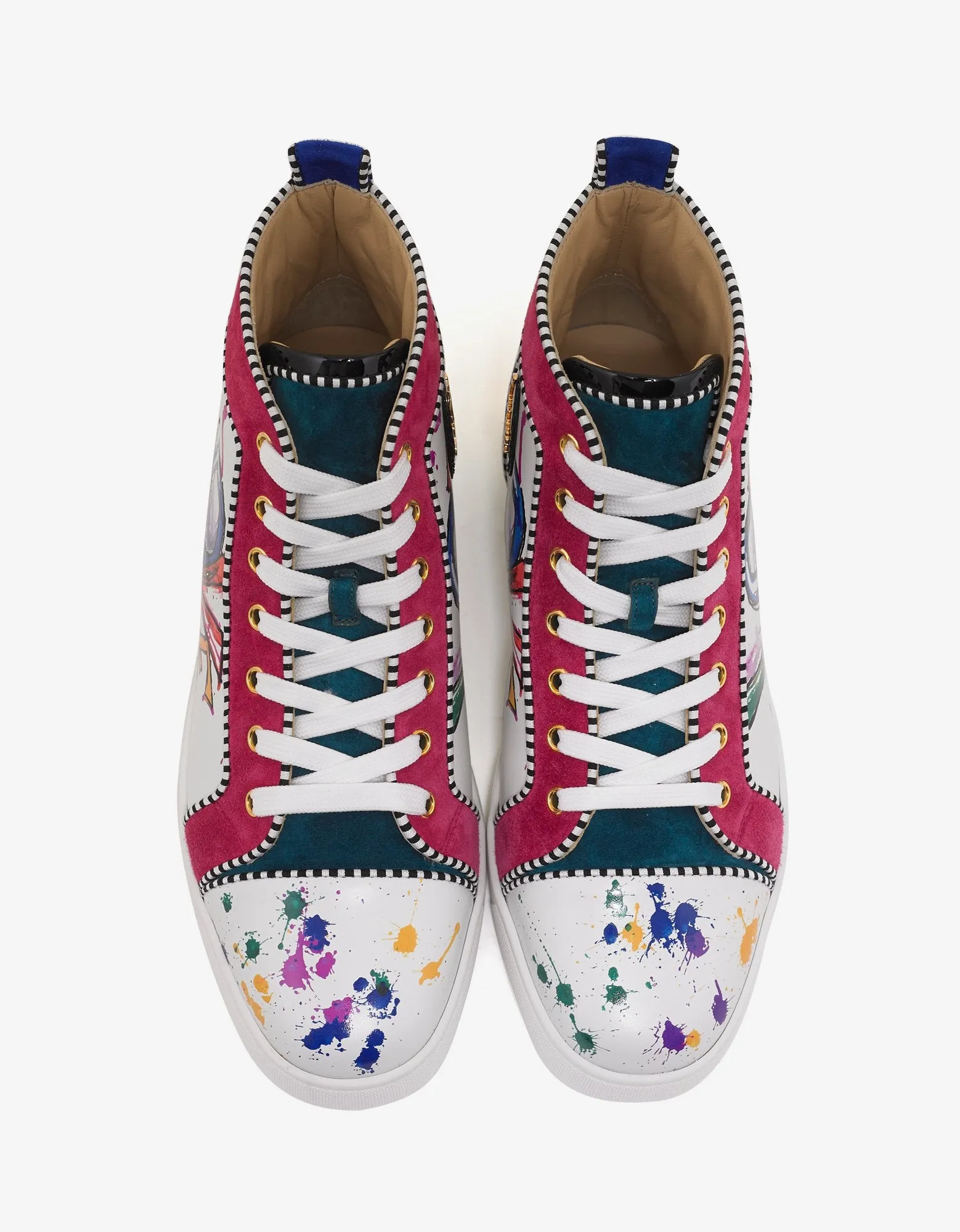 Louis Orlato Flat Love Print High Top Trainers -