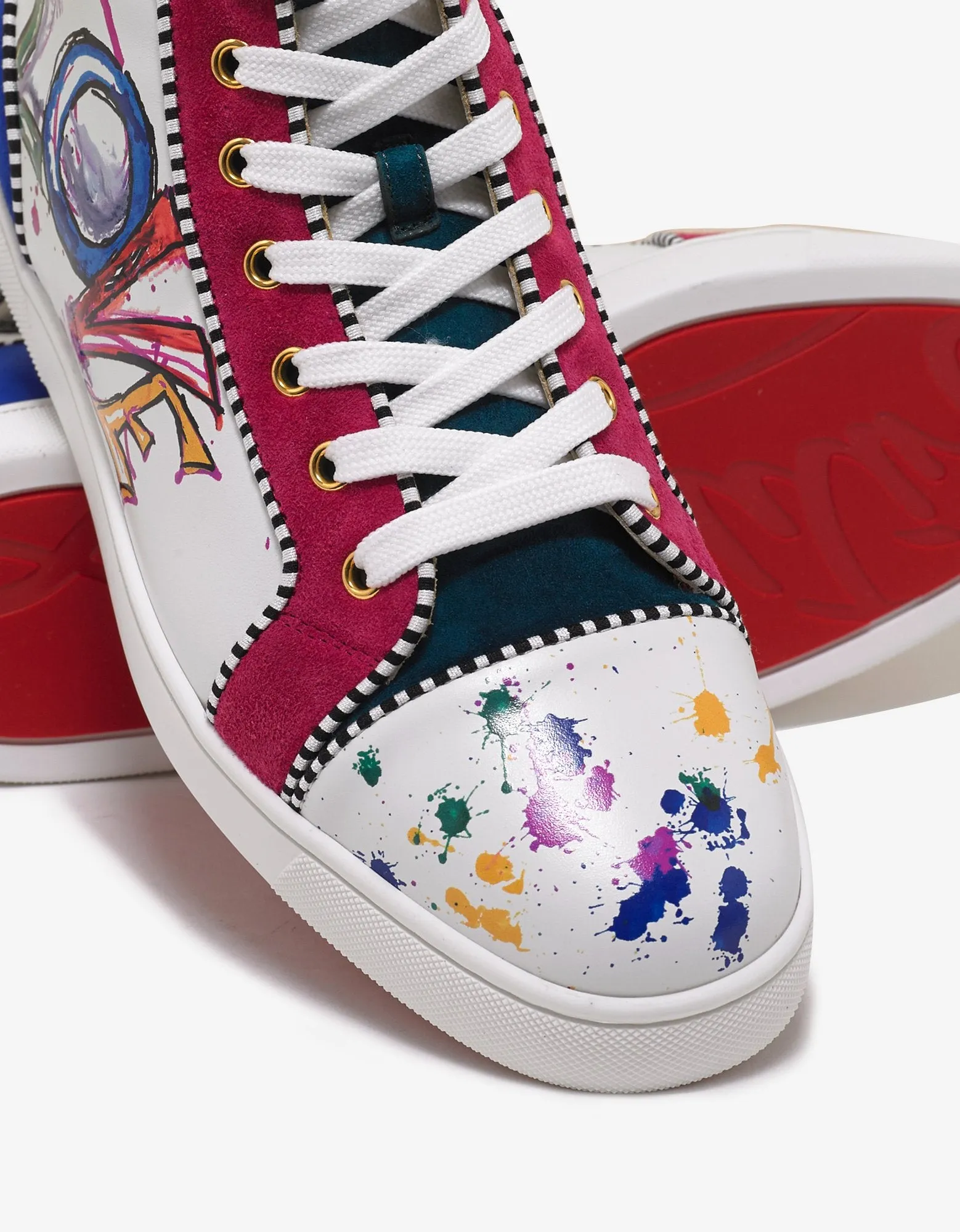 Louis Orlato Flat Love Print High Top Trainers -