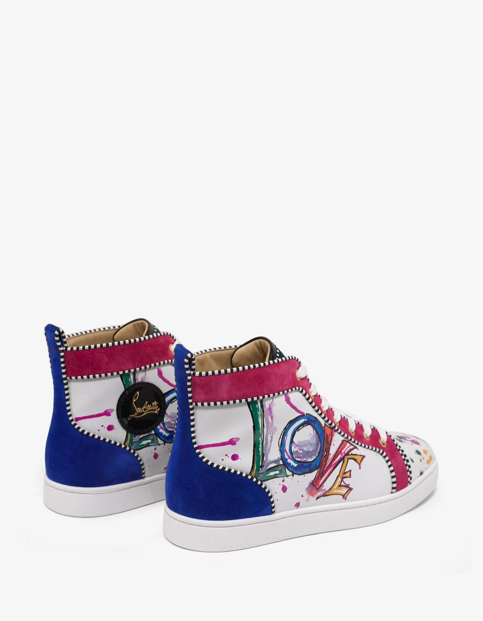 Louis Orlato Flat Love Print High Top Trainers -