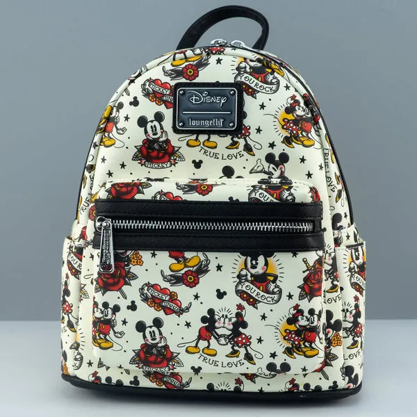 Loungefly x Disney Mickey Mouse Tattoo Art Mini Backpack