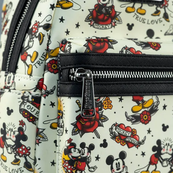 Loungefly x Disney Mickey Mouse Tattoo Art Mini Backpack