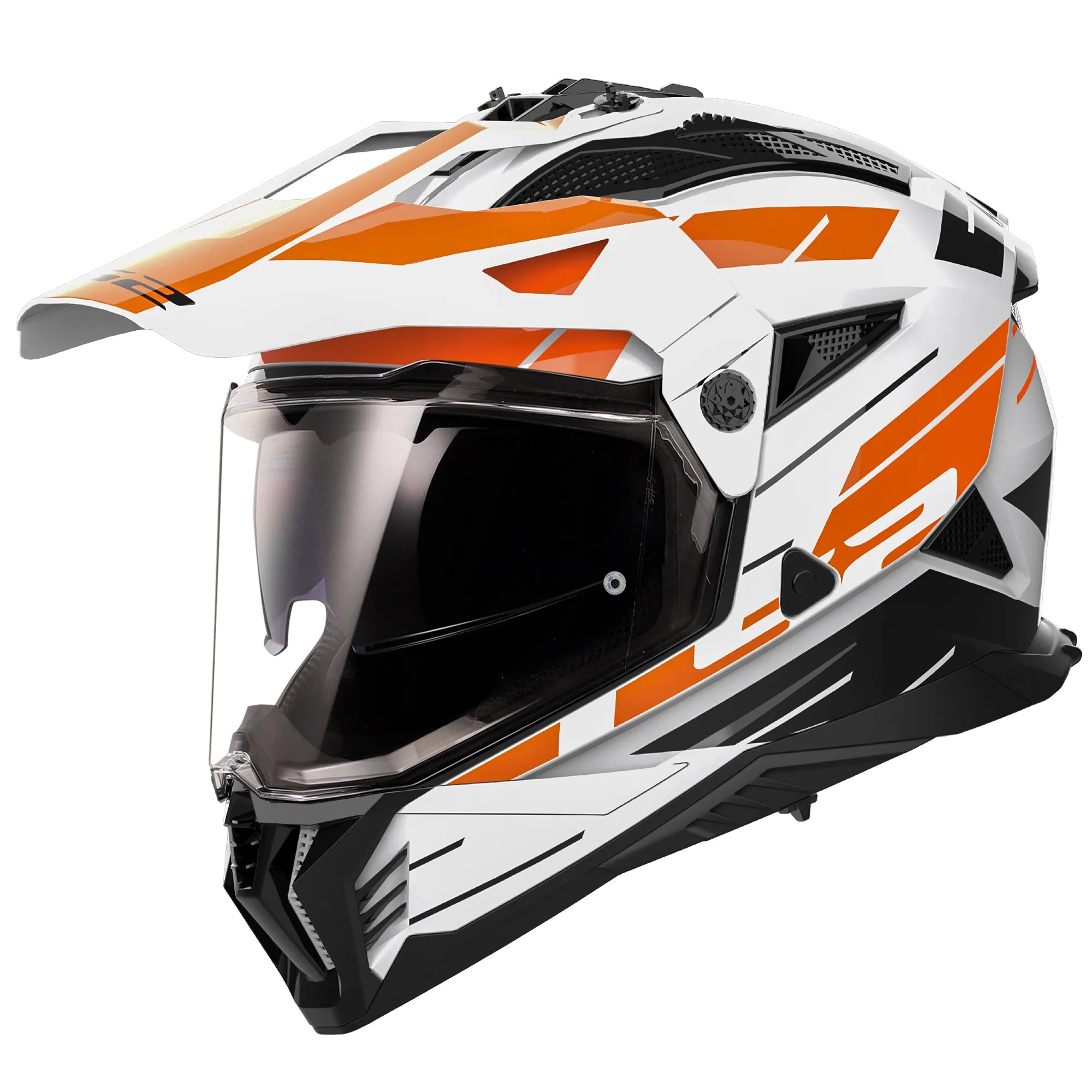 LS2 MX702 Pioneer II Namib Helmet - White/Orange