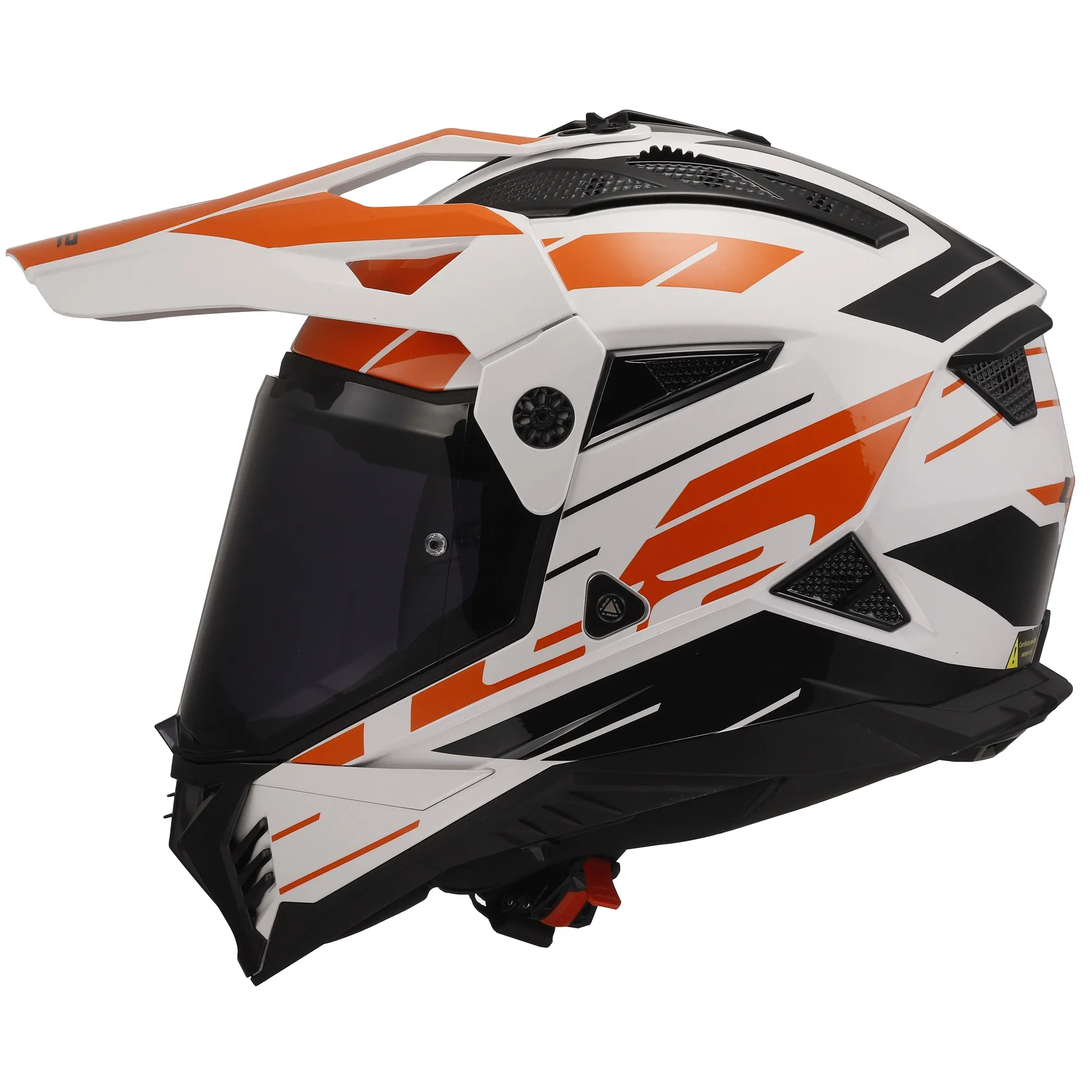 LS2 MX702 Pioneer II Namib Helmet - White/Orange