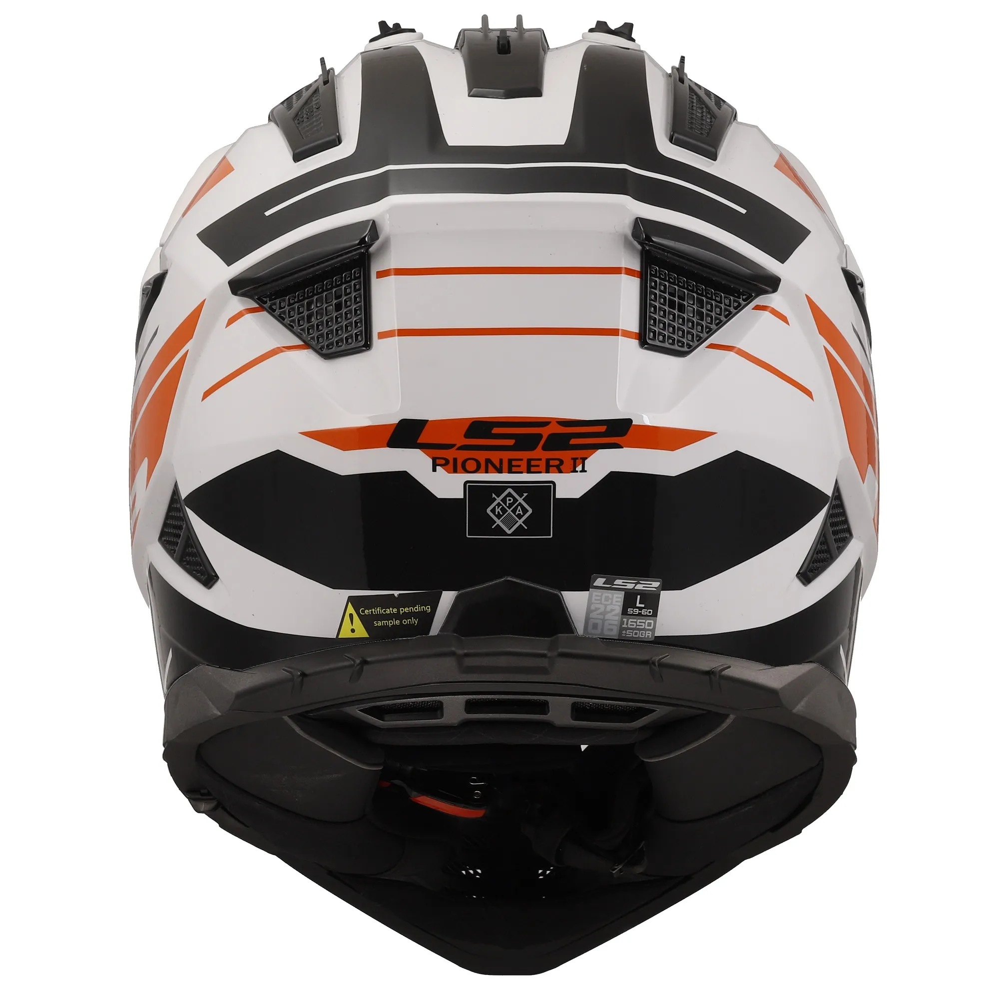 LS2 MX702 Pioneer II Namib Helmet - White/Orange