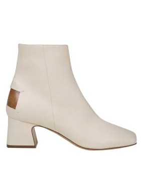 MAISON MARGIELA ANKLE BOOT FOUR STITCHES IN CREAM COLOR LEATHER