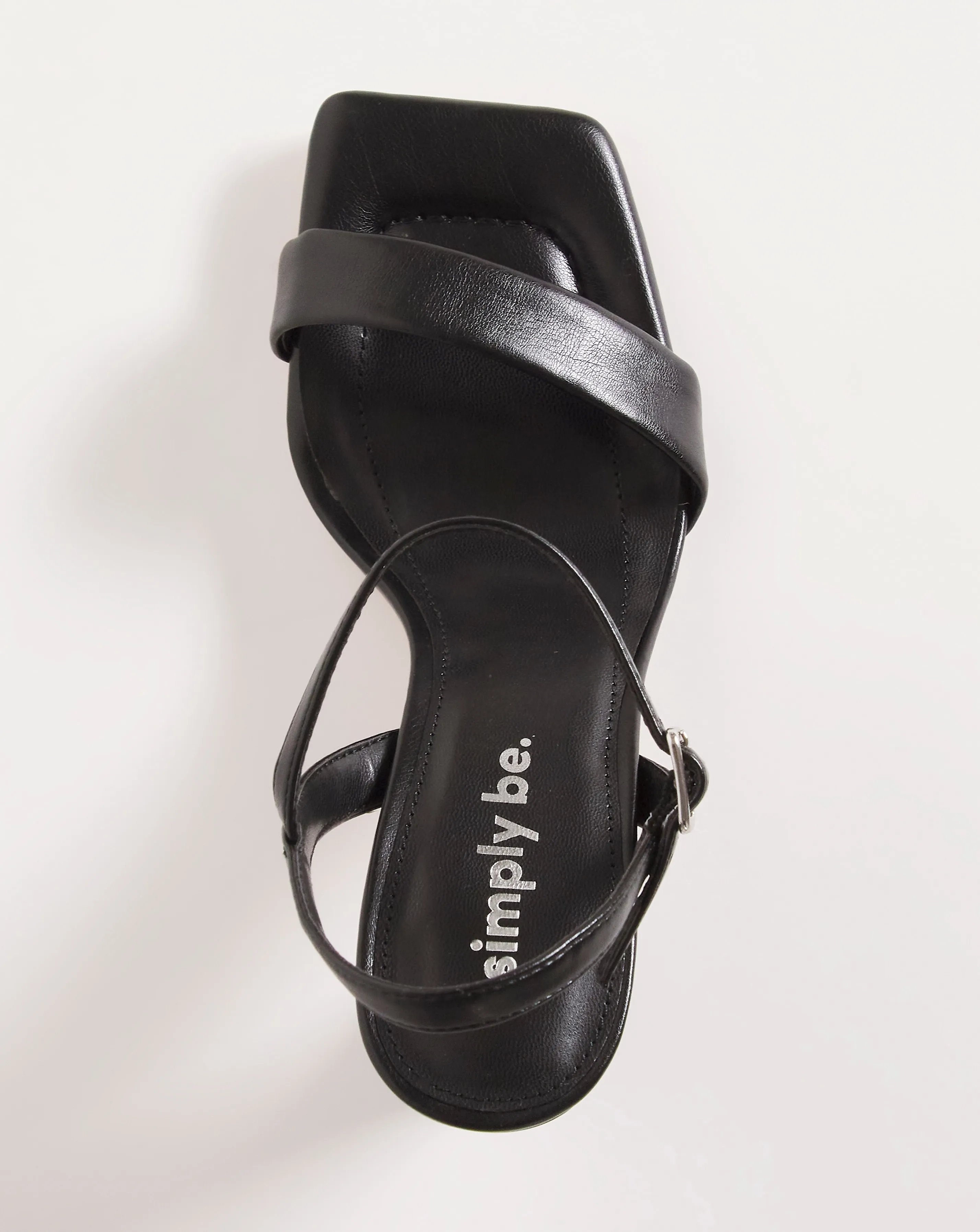 Malin Barely There Flare Heeled Sandals Ex Wide Fit