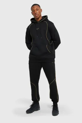 Man Hooded Tracksuit With Piping Detail | boohooMAN UK