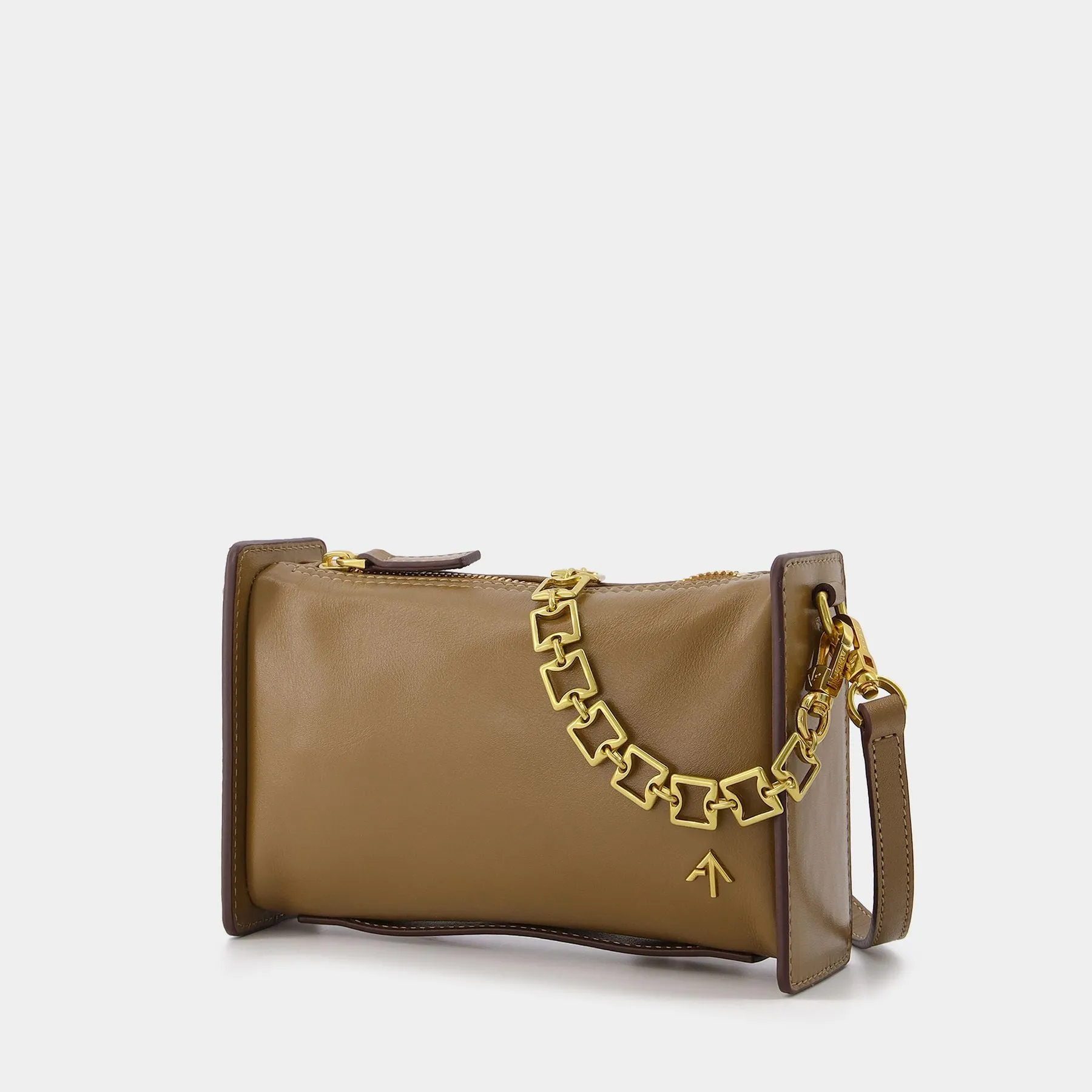 Manu Atelier  Mini Carmen Bag in Brown Leather