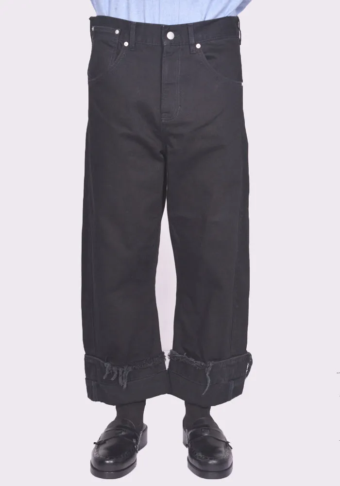 MARINA YEE FW24-0079-999 UNISEX DEAN BLUE OVERSIZED DENIM TROUSERS BLACK (New season FW24)