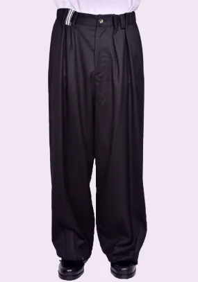 MARINA YEE FW24-0089-999 UNISEX JIM WIDE-LEGGED ELASTICATED TROUSERS BLACK (New season FW24)