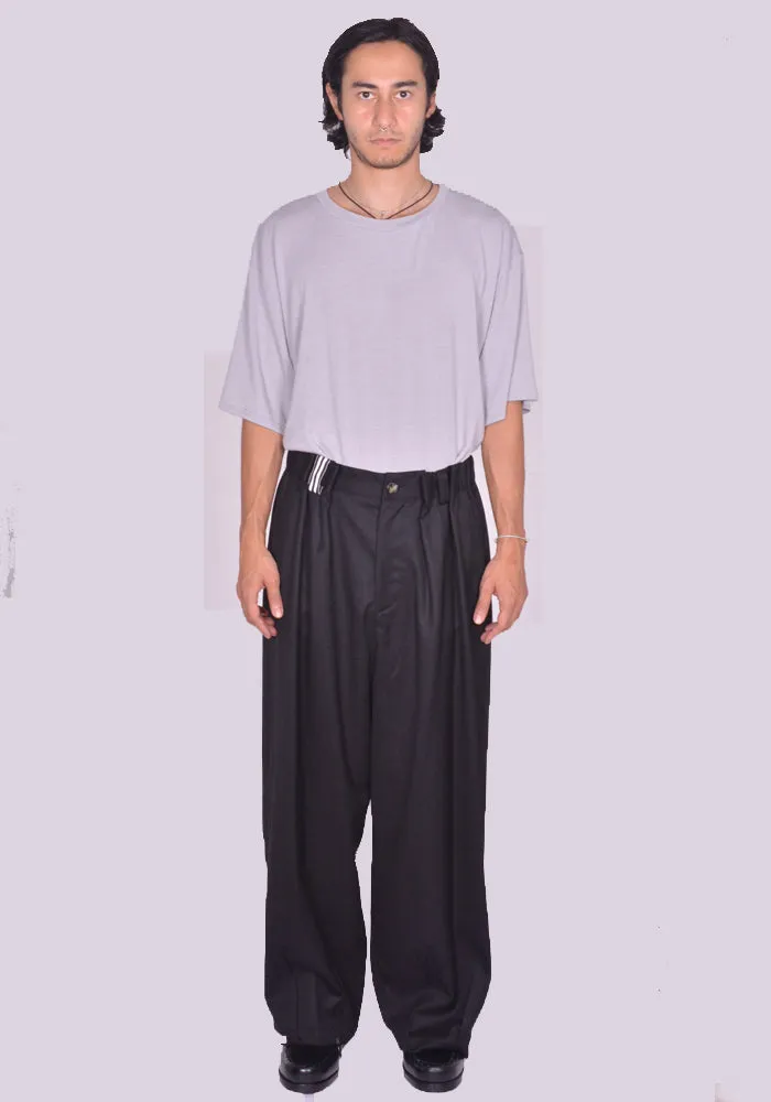 MARINA YEE FW24-0089-999 UNISEX JIM WIDE-LEGGED ELASTICATED TROUSERS BLACK (New season FW24)