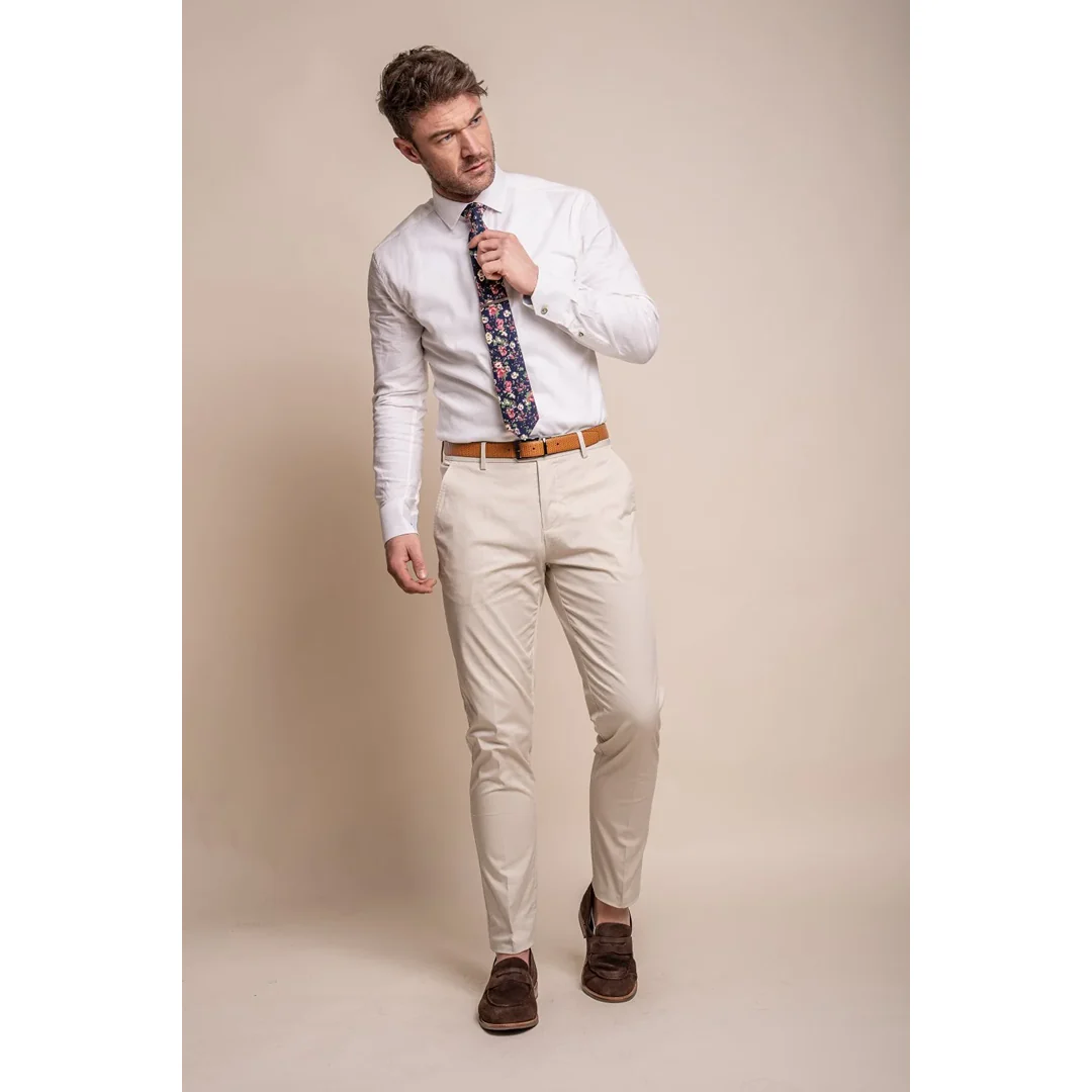 Mario - Men's Summer Beige Trousers