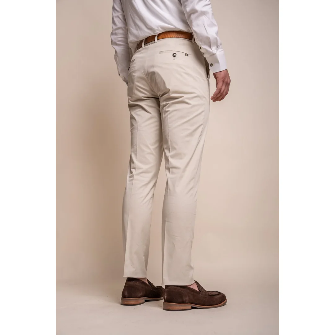 Mario - Men's Summer Beige Trousers