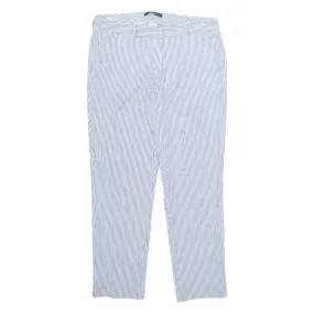 MAX MARA WEEKEND Chino Striped Womens Trousers Blue Regular Tapered W32 L26