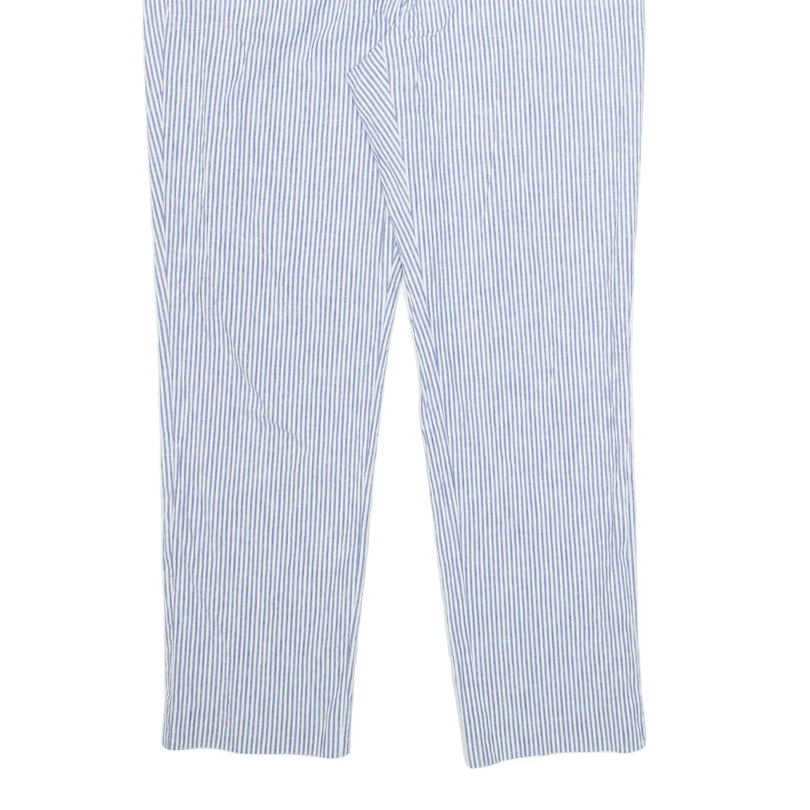 MAX MARA WEEKEND Chino Striped Womens Trousers Blue Regular Tapered W32 L26