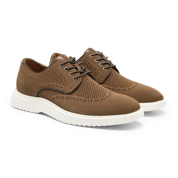 [MaxFlex Ease Breeze+] Men's Knitted Casual Wingtip Oxford Sneakers