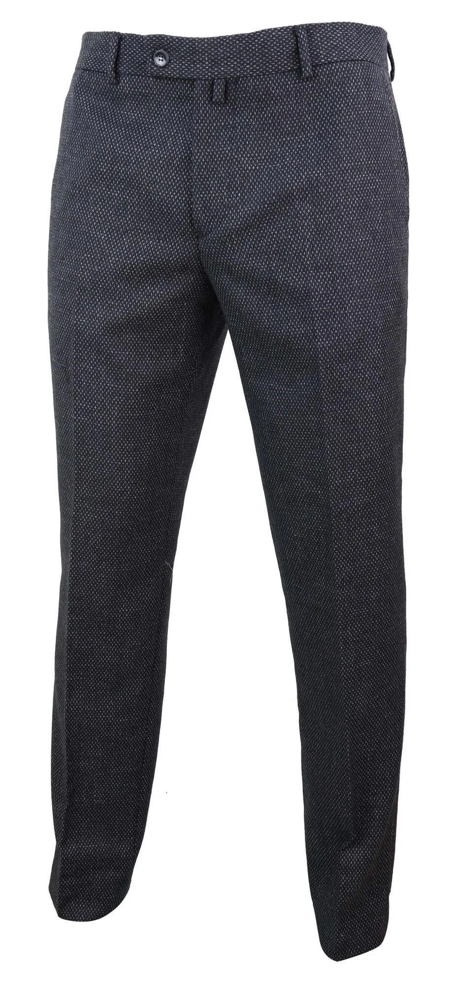 Men's Black Tweed Vintage Trousers - STZ14