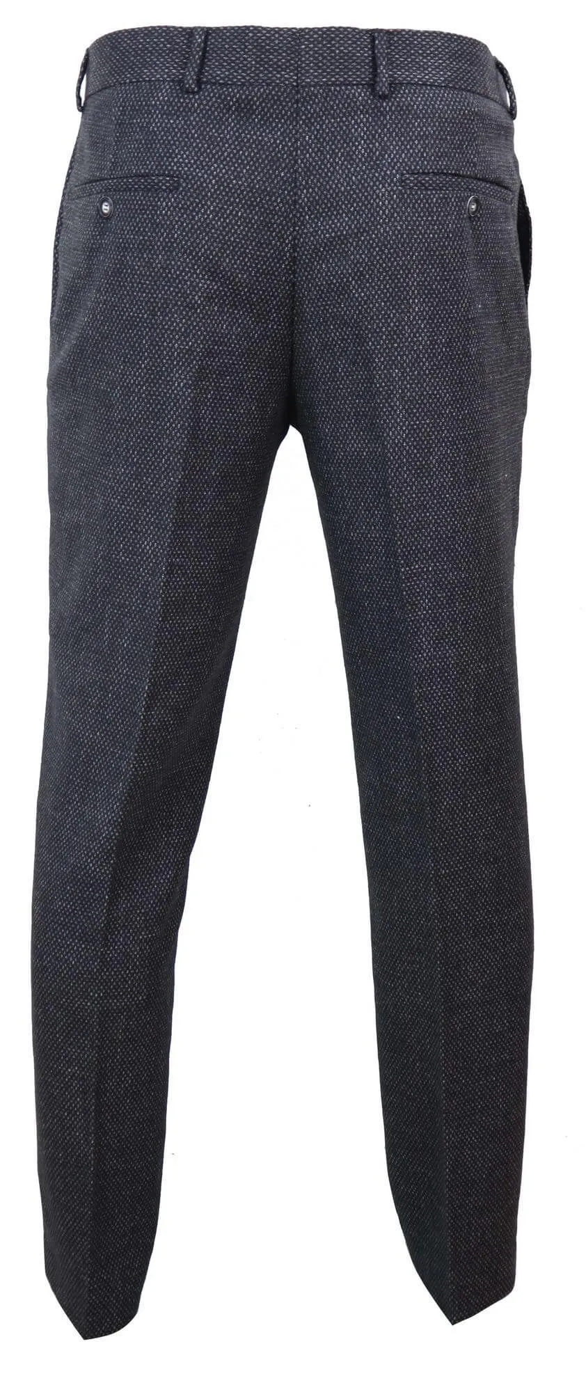 Men's Black Tweed Vintage Trousers - STZ14