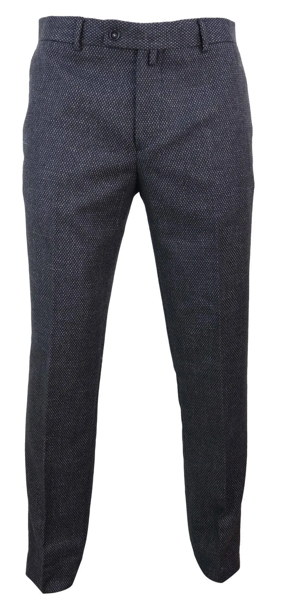 Men's Black Tweed Vintage Trousers - STZ14