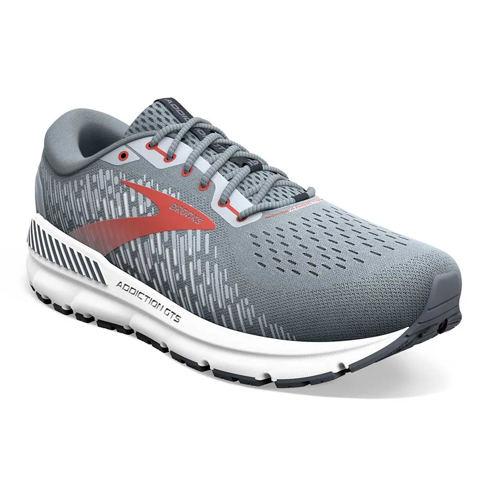 Men's Addiction GTS 15 Running Shoe - Grey/Ebony/Chili Oil - Regular (D)