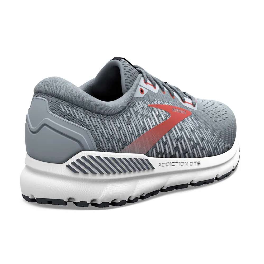 Men's Addiction GTS 15 Running Shoe  - Grey/Ebony/Chili Oil - Wide (2E)