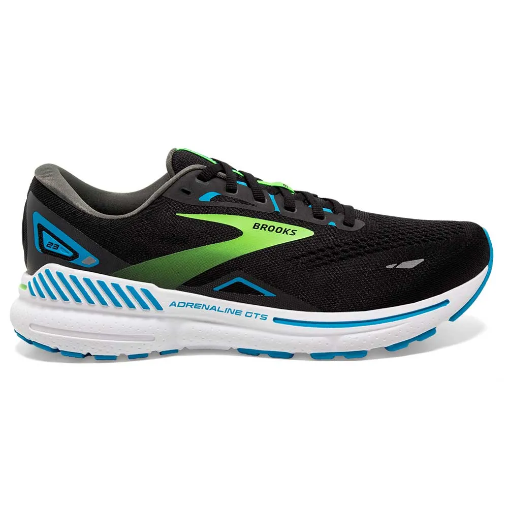 Men's Adrenaline GTS 23 Running Shoe - Black/Hawaiian Ocean/Green - Regular (D)