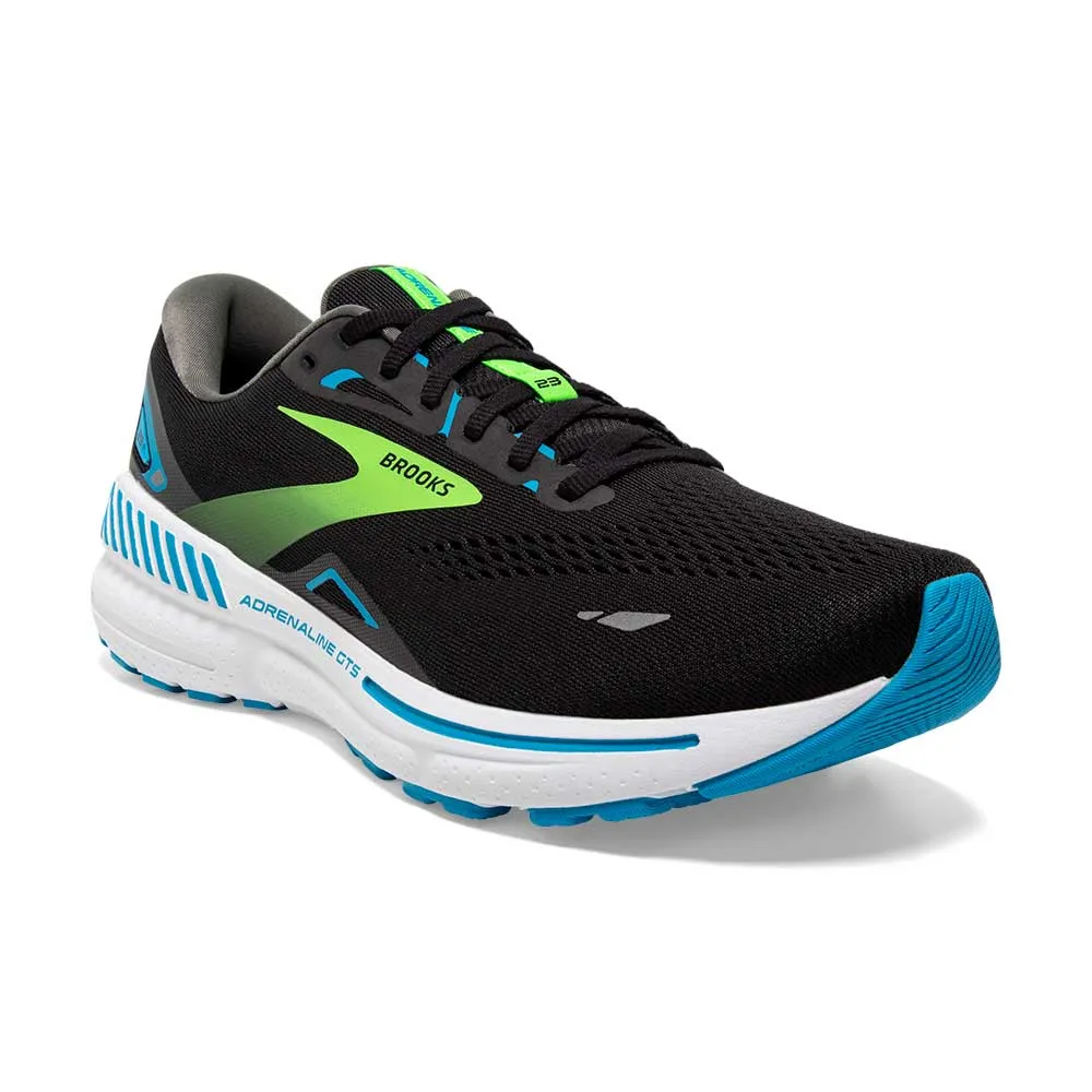 Men's Adrenaline GTS 23 Running Shoe - Black/Hawaiian Ocean/Green - Regular (D)