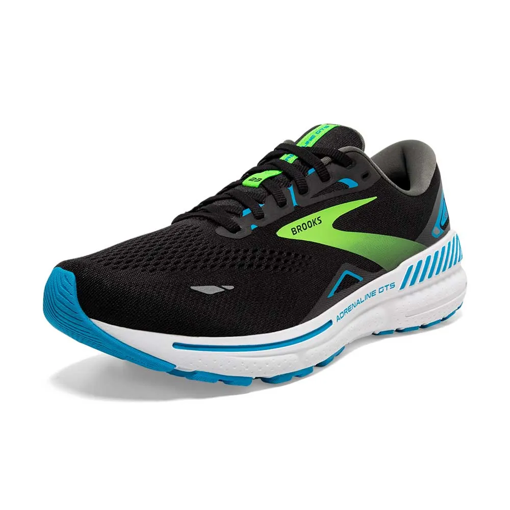 Men's Adrenaline GTS 23 Running Shoe - Black/Hawaiian Ocean/Green - Regular (D)