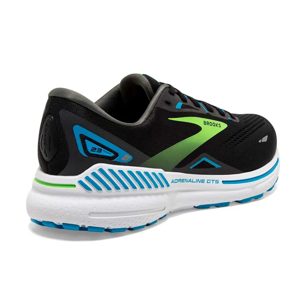 Men's Adrenaline GTS 23 Running Shoe - Black/Hawaiian Ocean/Green - Regular (D)