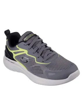 Mens bounder 2.0 andal trainers charcoal/lime Skechers