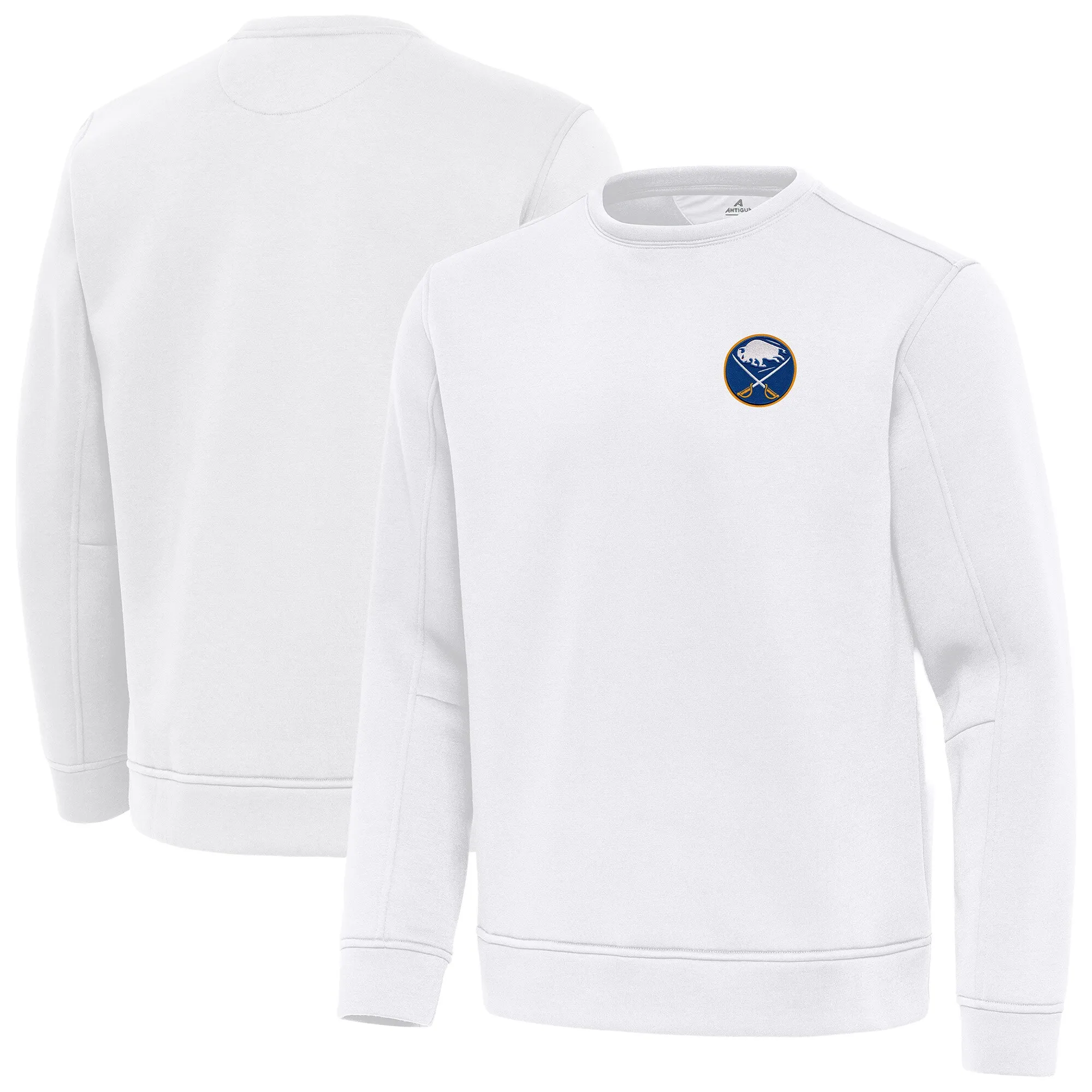 Men's Buffalo Sabres Antigua White Relevant Lightweight Pullover Sweatshirt