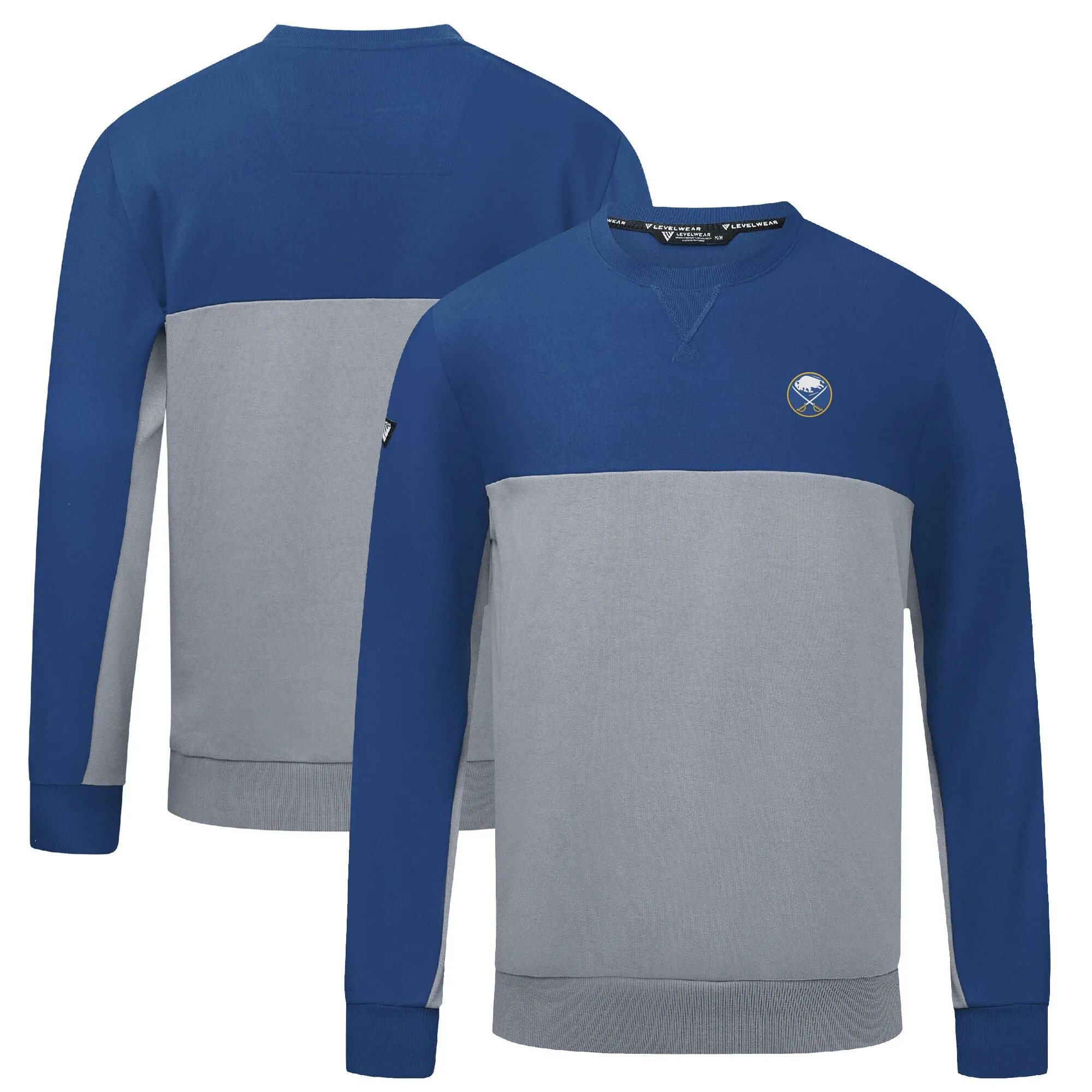 Men's Buffalo Sabres Levelwear Royal/Gray Legacy Pullover Sweatshirt