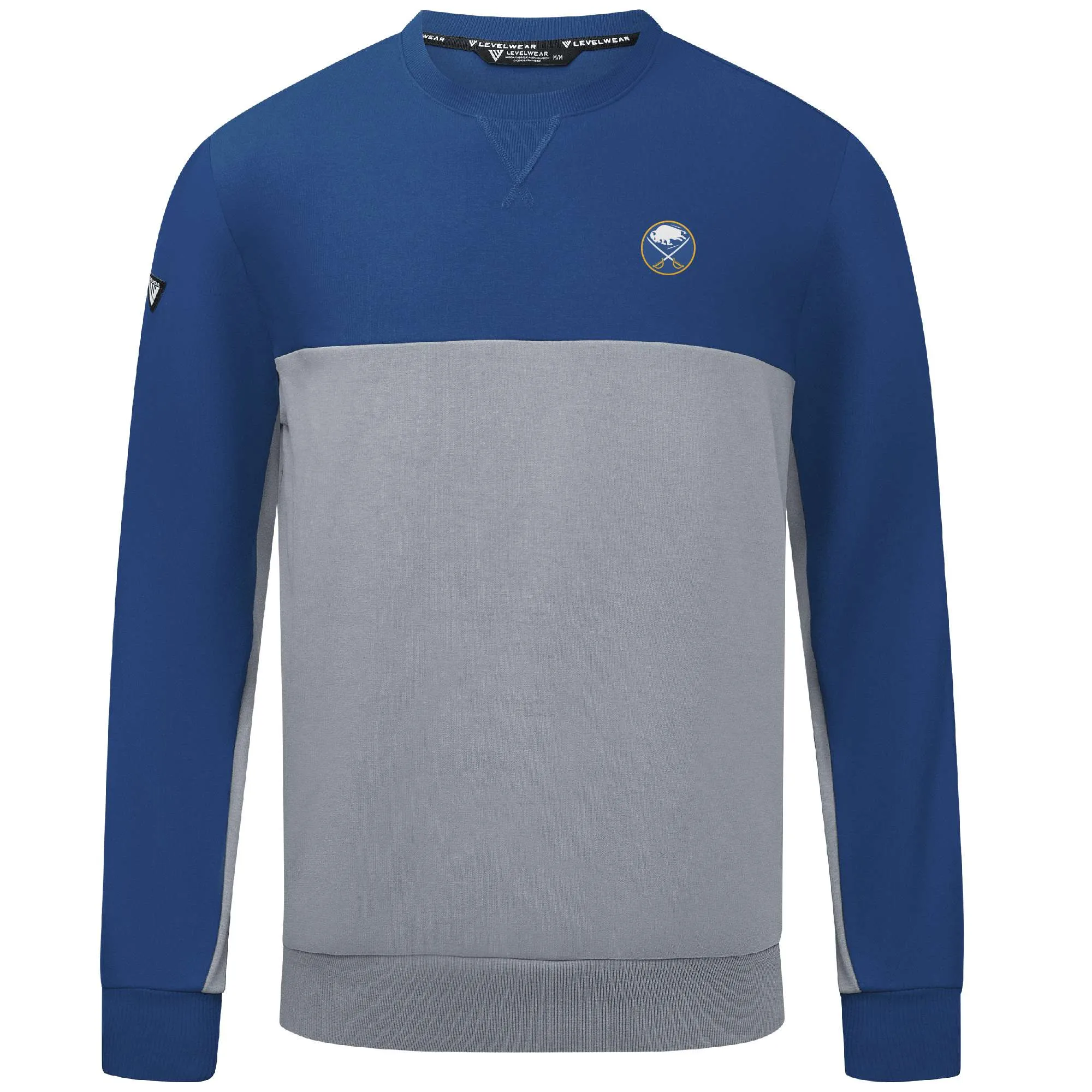 Men's Buffalo Sabres Levelwear Royal/Gray Legacy Pullover Sweatshirt