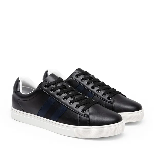 Men's Supportive Vegan Leather Fashion Sneakers