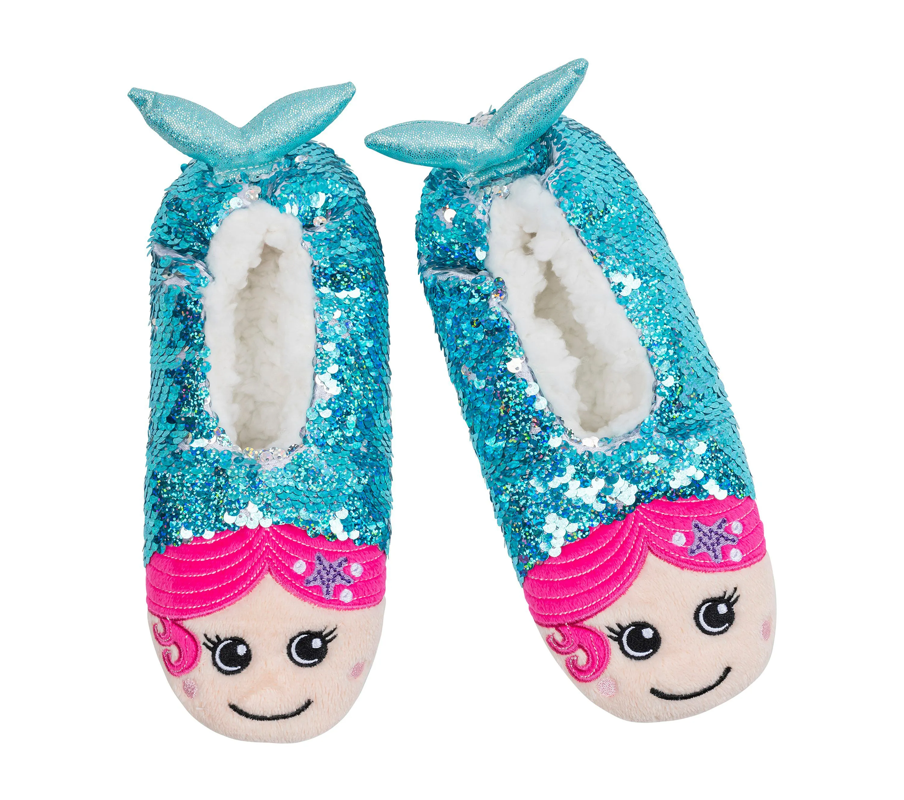 Mermaid Floral Slipper Socks - 1 Pack