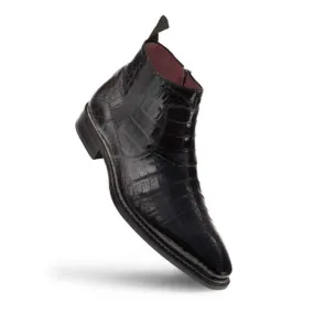 Mezlan Blackmore Black Genuine Crocodile Plain Toe Mens Boot