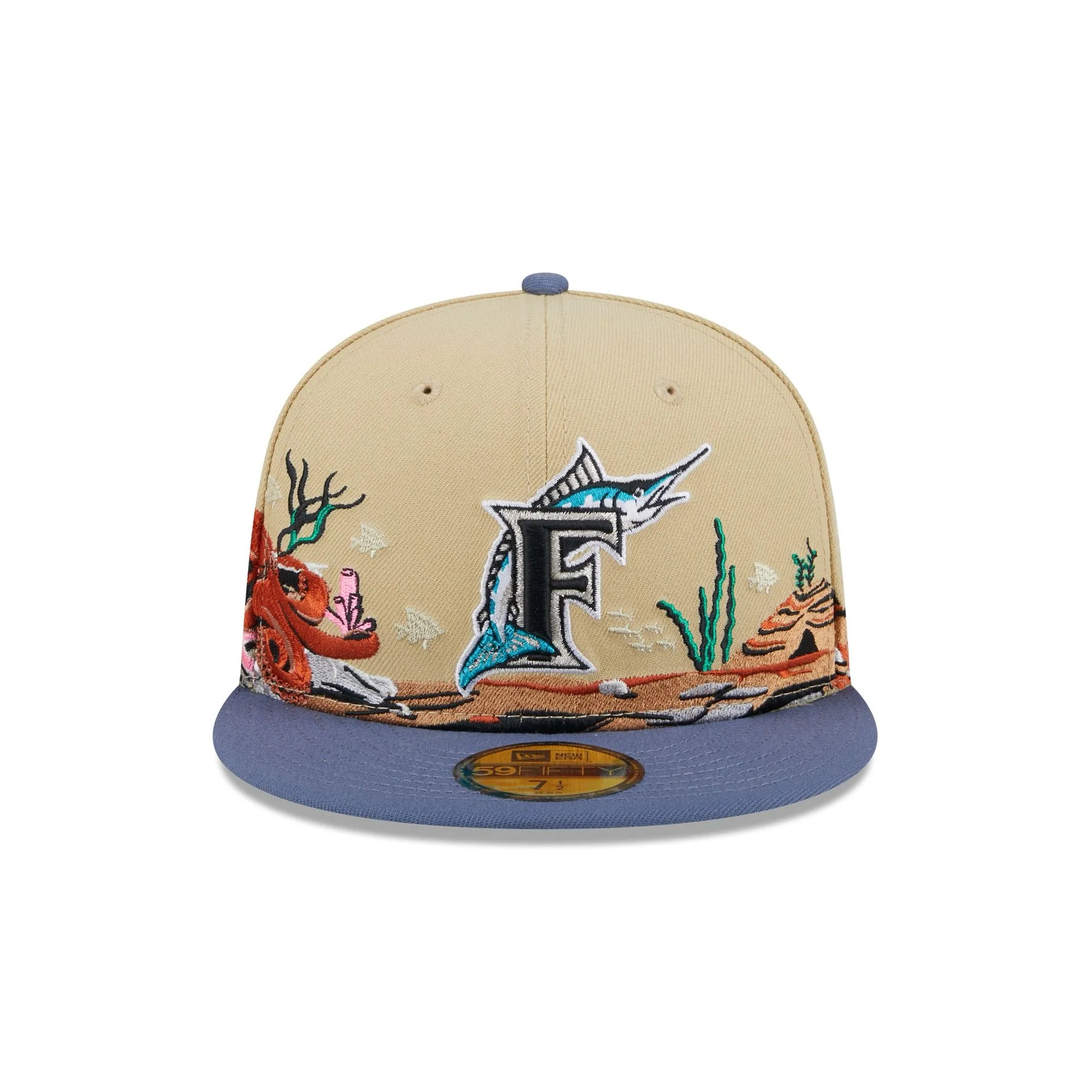 Miami Marlins Team Landscape 59FIFTY Fitted Hat