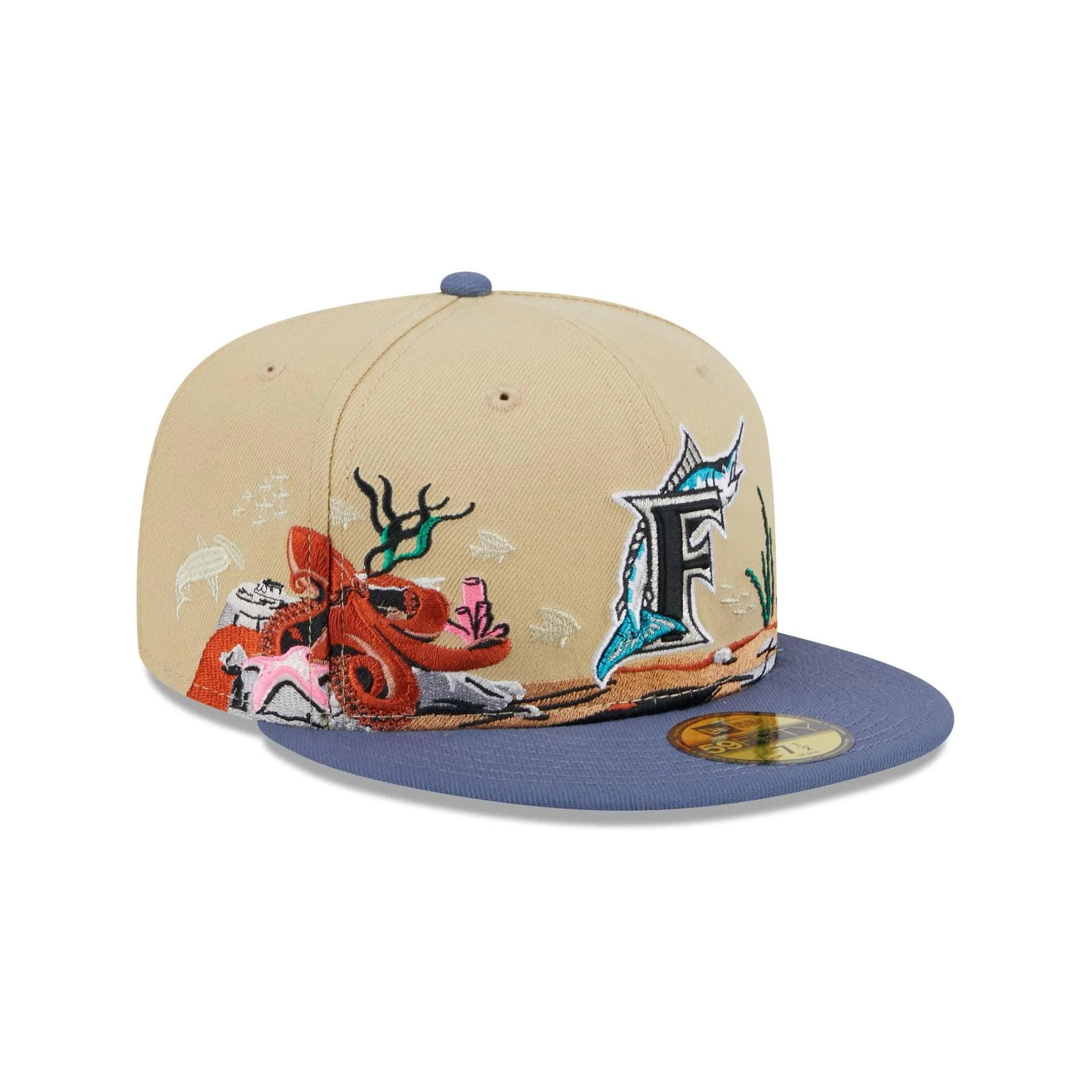 Miami Marlins Team Landscape 59FIFTY Fitted Hat