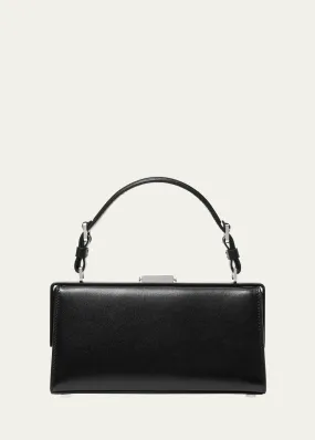 Michael Kors Gwyneth Frame Leather Top-Handle Bag