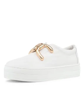 MIDAS Shells White Leather Sneakers Ws