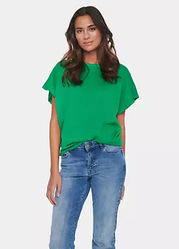 Mila Short Sleeve Round Neck Pullover by Saint Tropez | Look Again