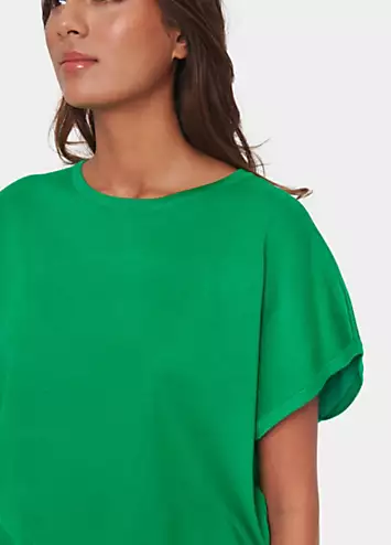 Mila Short Sleeve Round Neck Pullover by Saint Tropez | Look Again