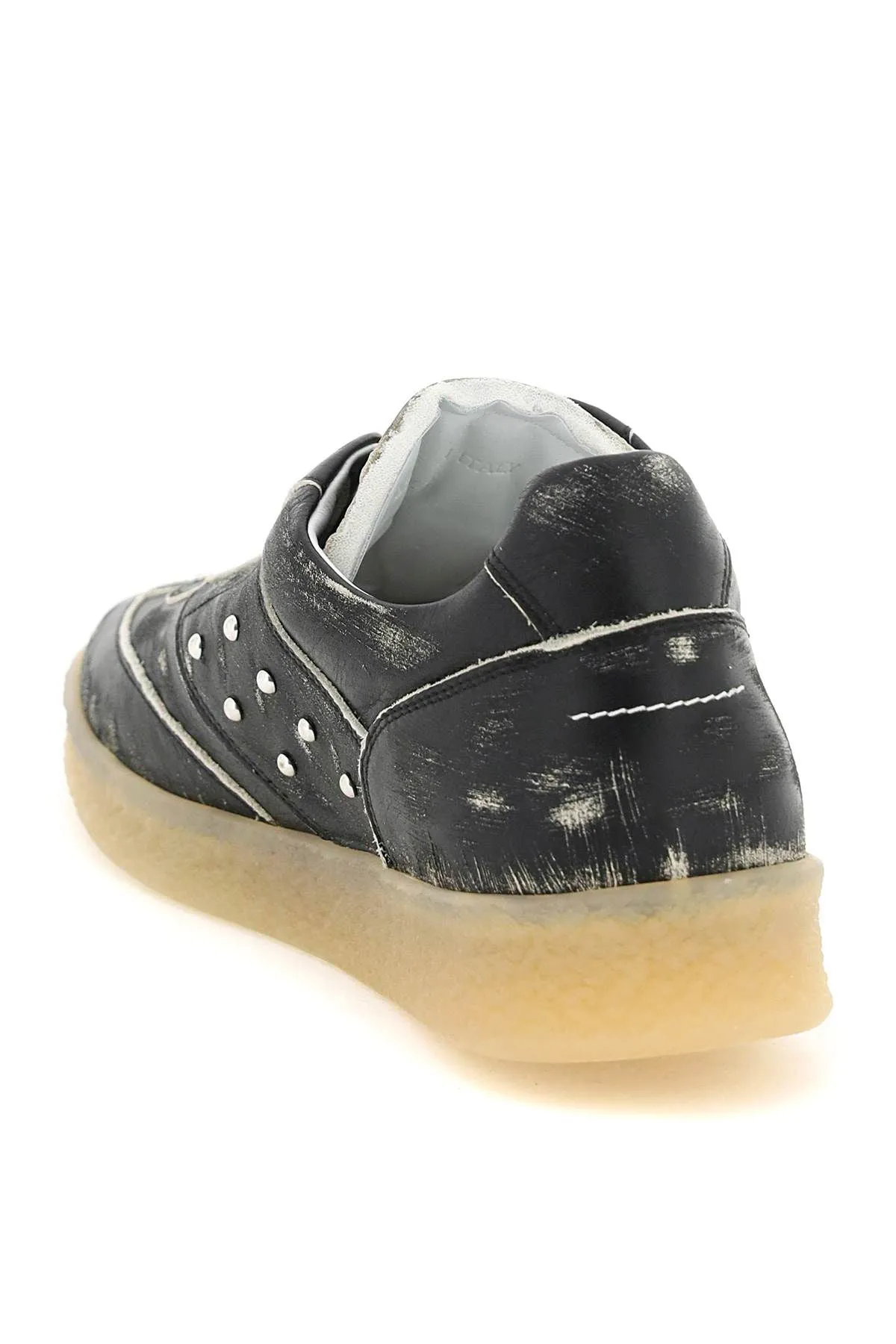 Mm6 Maison Margiela    Mm6 Maison Margiela Leather Low Top Sneakers