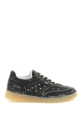 Mm6 Maison Margiela    Mm6 Maison Margiela Leather Low Top Sneakers